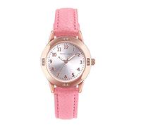 Damen-Armbanduhr Geschenk Mädchen Uhren für Studenten Einfaches japanisches Quarzwerk Uhr Casual Lederband Uhren für Damen Mode Frauen Uhren rose