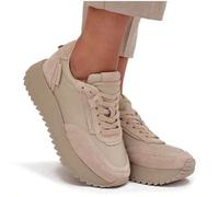 Damen Artiker 55C0021 Plateau-Sneaker aus Naturleder in Beige