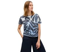 Cecil Damen Ausbrenner-Shirt mit Muster in Blau, Gr: M