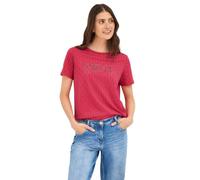 Cecil Damen Ausbrenner-Shirt mit Wording in Rot, Gr: XL
