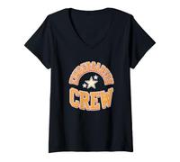 Damen Back to School Kindergarten Crew T-Shirt mit V-Ausschnitt