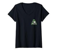 Damen Back to the Future Twin Pines Mall Neon Pocket Hit T-Shirt mit V-Ausschnitt