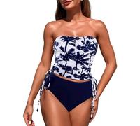 Damen Badeanzug Lang Tankini Mit Gummibund BadeanzüGe RüSchen Tankini Oberteil TüRkis BadeanzüGe In GrößE 48 Bademode Damen Tankini Bademode 2025 Damen Sexy Bikinihose Bikini KöRbchen D Damen