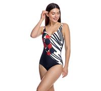 Damen-Badeanzug mit V-Ausschnitt und offenem Rücken W260876 EU 80C / UK 36C