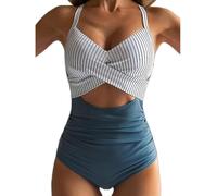 Damen Badeanzug Sport Bademode Bauchweg Einteiliger Sexy Hohl Strandmode One Piece Push Up Badeanzüge Plus Size Badebekleidung Einteilige Swimsuits for Women Sommer