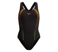 Speedo Allover Panel Laneback Badeanzug Damen 5179 - black/amberwave 42