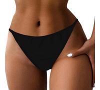 Damen Bademode Bikinihose Unterteil Brazilian Cut Bottom, Damen String Bikinihose Brazilian Tanga Sexy Bikini Slip Unterteil Wickeloptik Lace Up Bikini Bademode Niedrige Taille Sexy Bikinihose Tanga