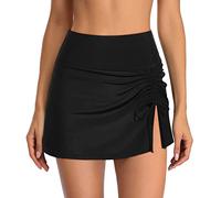 Damen Badeshorts Baderock mit Innenslip Bademode Bikini Rock Hohe Taille Hoserock Sportrock Schwimmshorts Strandrock Damen High Waist Schwimmrock Strandbikini Kurze Rock Badehose Schnell Trocknend