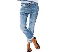 Damen Baggy Jeans Y2K Low Waist Vintage Hose mit Taschen Schlaghose Cargo Pants Fashion Cargohose Streetwear für Frauen Mädchen