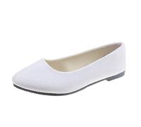 Damen Ballerina Flache Schuhe Wildleder Spitz Zehe Freizeitschuhe Damen Ballerinas Slip On Sandalen Frauen rutschfest Sandaletten Casual Halbschuhe Comfort Sohle Walking Slipper Loafer Stoffschuhe