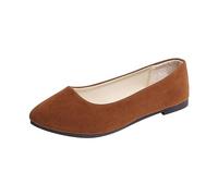 Damen Ballerina Flache Schuhe Wildleder Spitz Zehe Freizeitschuhe Damen Ballerinas Slip On Sandalen Frauen rutschfest Sandaletten Casual Halbschuhe Comfort Sohle Walking Slipper Loafer Stoffschuhe