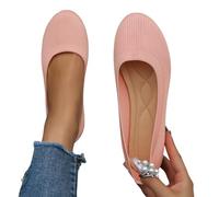 Damen Ballerinas Weite H - Sommerschuhe Sportliche Sportlich Spitz Bequem Flat Schuhe Ballerina Runde Zehe Tanzschuhe Flache Atmungsaktive Weich Ballettschuhe Trachtenschuhe Rosa 40