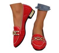 Damen-ballerinas Zum Hineinschlüpfen Rutschfeste Sneaker Bequeme Sportliche Sommerschuhe Für Damen Flache Komfortschuhe Vielseitig Tragbar Stilvoll Sneaker Weiss Damen Orthopädische Schuhe（Red, 39)