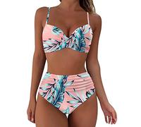 Damen Bandeau Bikini Set Zweiteiliger Badeanzug,Nachhaltige Bademode,Bikini Bauch Weg,Sexy Badeanzüge,Extrem Micro Bikini,Bikini Oberteil Push Up,Bikini Volant