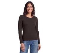 Langarmshirt CECIL "Style Pia", Damen, Gr. M (40), braun (truffle braun), Jersey, Obermaterial: 100% Baumwolle, hüftlang, Rundhals, Shirts Langarmshirt, unifarben, Baumwolle, Rundhalsausschnitt (95473