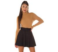 Damen Basic-Pullover mit Rollkragen Feinstrick Karamell Einheitsgröße (34,36,38)