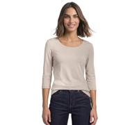 Street One Shirt Style QR Pania – 3/4‑Arm, Rundhals, 50% Modal/50% Baumwolle – Clay Sand Gr. 42