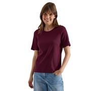 Damen Basic T-Shirt in Rippstruktur