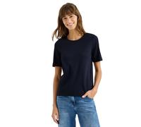 Damen Basic T-Shirt in Rippstruktur