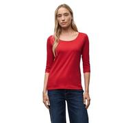 Street One Damen T-Shirt Style QR Pania 3/4-Arm Jersey 50% Baumwolle/50% Modal Racing rot Gr. 46