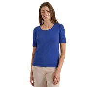 Cecil Damen T-Shirt NOS Lena Basic Rundhals Unifarbe Blau Gr. M