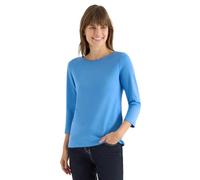 Cecil Damen Basic U-Boot Shirt in Blau, Gr: L