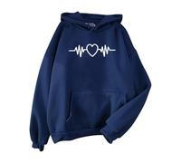 Damen Batik Hoodie Bedrucken Pullover Kawaii Kapuzenpullover Farbverlauf Oberteil mit Taschen Hoodie Damen Pullover Mit Kapuze Backprint Pullover Damen Pink Rot Sport Oberteile Damen Winter