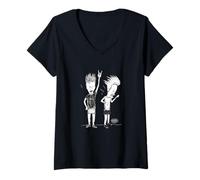 Damen Beavis and Butt-Head Rock Dekorierten T-Shirt mit V-Ausschnitt