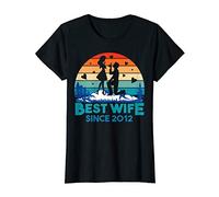 Damen Best Wife Since 2012 Epic Vintage 8th Wedding Anniversary T-Shirt