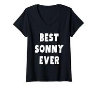 Damen Beste Bester Sonny Zeiten T-Shirt mit V-Ausschnitt