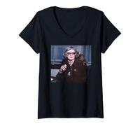 Damen Bette Davis Jezebel All About Eve Schauspielerin 1979 T-Shirt mit V-Ausschnitt