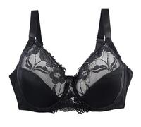Damen-BHS Damenunterwäsche 36/80 38/85 40/90 42/95 44/100 46/105 Cup BH Sexy Spitzen-BH für Damen Dessous Übergröße Schlankstütz Kollektion Leichttop Shaper BH Set (Black, 90E)