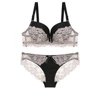 Damen-BHS Modische Frauen sexy Spitze BH Brasssieres Steel Ring BH Set Frauen Spitze BH Unterwäsche-Set Slip M