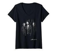 Damen Biffy Clyro Only Revolutions Foto Michael Robert Williams T-Shirt mit V-Ausschnitt