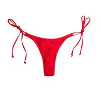 Damen Bikinihose zum Binden, Damen Bikini Hose String Bikinis High Waist Sexy Bikinihose Tanga Brazilian Bikini Bottom Bademode Swimsuits Schnell Trocknender Bikini Bottom Bikinislip Taillenslips