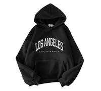 Damen Black of Friday Sale Angebote Pink Palm Puff Hoodie Weihnachtspullover Damen Mit Kapuze Sweatshirt Damen Groesse S Oktoberfest Pullover Damen Pullover Oversize Damen Damen Große Größen Sale