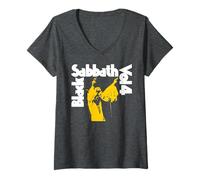 Damen Black Sabbath Official Vol 4 T-Shirt mit V-Ausschnitt