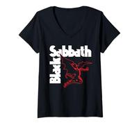 Damen Black Sabbath Offizielle Kreatur T-Shirt mit V-Ausschnitt