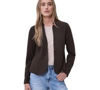 Sweatblazer STREET ONE, Damen, Gr. 42, espresso braun, Jersey, 71% Polyester, 26% Viskose, 3% Elasthan, unifarben, normal normal, V-Ausschnitt, Bündchen, Blazer, Jersey (34374569-42) espresso braun