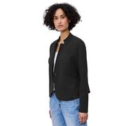 Sweatblazer STREET ONE, Damen, Gr. 34, schwarz, Jersey, 71% Polyester, 26% Viskose, 3% Elasthan, unifarben, normal normal, V-Ausschnitt, Bündchen, Blazer, Jersey (32856734-34) schwarz