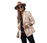 Damen Blazer Cardigan Female Freizeit Business Jacke Elegant Lang Anzugjacke Casual Basic Businessjacke Mantel Coat für Damen Only Blazer Damens