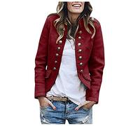 Damen Blazer Damenjacke Military kurz mit Knöpfe Urban Streetwear ideal auch für Karneval Karnevalskostüm
