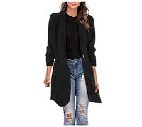 Damen Blazer Elegant Lang Damen Blazer Elegant Einfarbig Outwear Geschäft Büro Bolero Jacke Sweatshirt Jacke Damen Regenjacke Damen Leicht