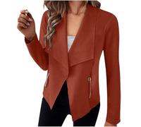 Damen Blazer, Jackett Casual Frühling Sweatblazer, Open Front Tailliert Einfarbig Blaser Jacke Business Outfit Bequem Moderne Boucle Blazer Damen Große Größen Anzug Frühjahr