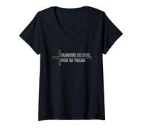 Damen Blessed By God for 20 Years T-Shirt mit V-Ausschnitt