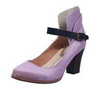 Damen Blockabsatz Pumps Sommer Sandalen Mit Verstellbare Dornschnalle Aus Metall Elegante Büro Casual Schuhe Mit Komfort Und Stilvollem Design Spitze Zehen Geschlossene Zehen High Heels