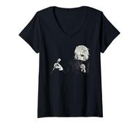 Damen Blondie Debbie Harry Live Smile von Simon Fowler T-Shirt mit V-Ausschnitt