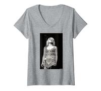 Damen Blondie Live Debbie Harry 1978 von Martyn Goddard T-Shirt mit V-Ausschnitt