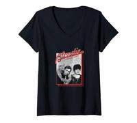 Damen Blondie Parallel Lines Heart of Glass Photo Vintage Band T-Shirt mit V-Ausschnitt