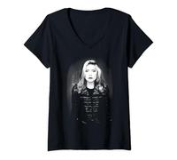 Damen Blondie Sänger Debbie Harry 1999 von Simon Fowler T-Shirt mit V-Ausschnitt